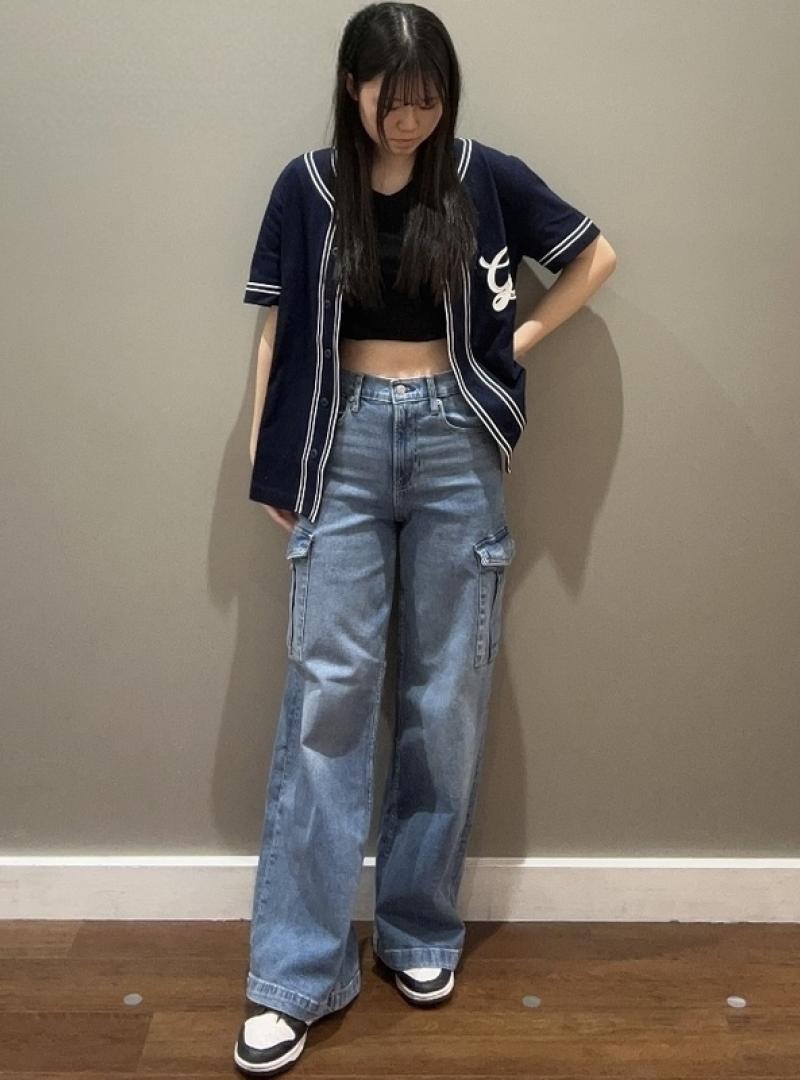 baseballシャツコーデ